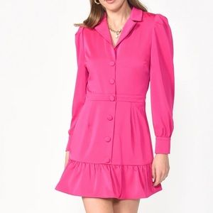 Adelyn Rae Pink Button Blazer Dress
